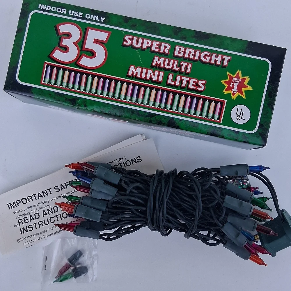 Super Bright Multi Mini Lites - 35 Count